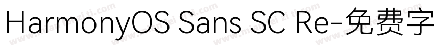 HarmonyOS Sans SC Re字体转换